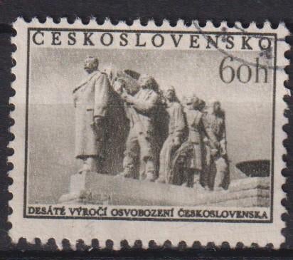 Tsjechoslowakije 1955 10 jaar Bevrijding, Verzenden, Gestempeld, Overige thema's