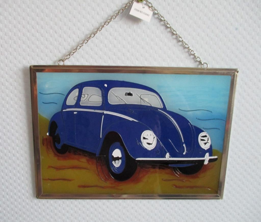 V.W. KEVER geëmailleerde KEVER afbeelding op GLAS met Ophang, Ophalen of Verzenden, Nieuw, Auto's