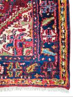 Handgeknoopt Perzisch wol Heriz tapijt medallion 92x160cm, Gebruikt, Crème, Onbekend, Onbekend