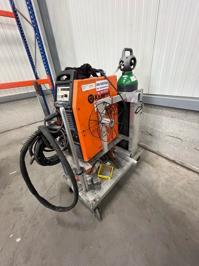 Kemppi Kempact Pulse 3000 lasapparaat met gasfles, Ophalen, Gebruikt, 250 ampère of meer, Inverter