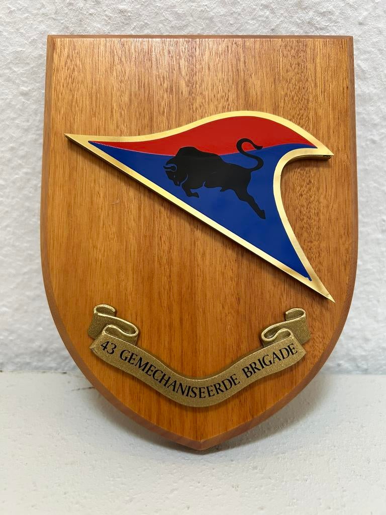 Wapenschild 43 Gemechaniseerde Brigade, Ophalen, Landmacht, Nederland, Embleem of Badge