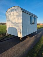 Metalen Schaftkeet met toilet Schaftwagen Pipowagen Bouwkeet, Ophalen of Verzenden, Gebruikt