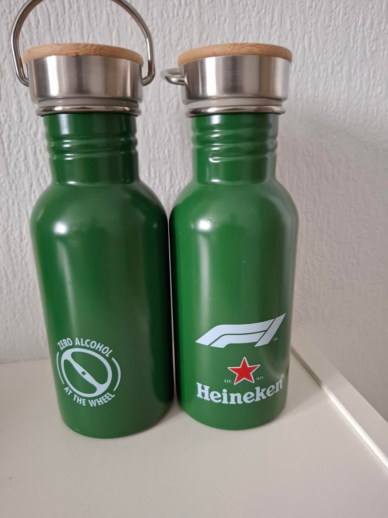 Twee Heineken koelflessen, Formule 1 logo, Ophalen of Verzenden