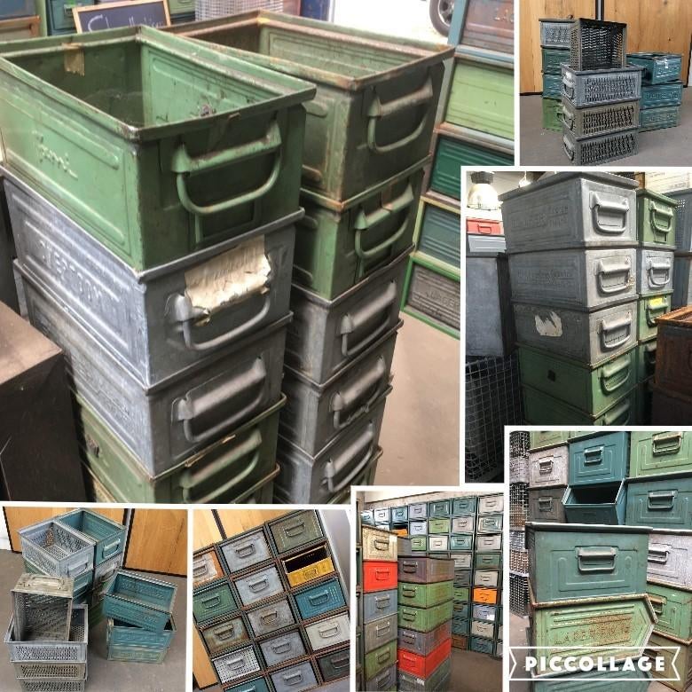 Metalen Bakken Industriële Kisten Veel Soorten nu SALE !!, Ophalen, Minder dan 50 cm, Gebruikt, 50 tot 100 cm