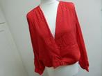 ZARA overslag tuniek blouse maat XL 46 48 rood, Kleding | Dames, Grote Maten, Ophalen of Verzenden, Zo goed als nieuw, Rood, Blouse of Tuniek