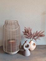 Sfeervolle woonaccessoire set: lantaarn, vazen & pluimen, Ophalen of Verzenden, Zo goed als nieuw