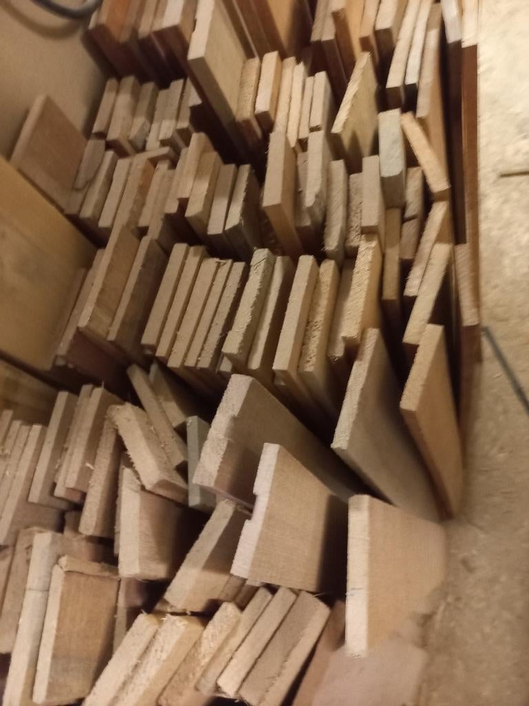 Heel veel  hardhouten plankjes, gem100cm lang , div breedte, Ophalen, Zo goed als nieuw, Overige merken