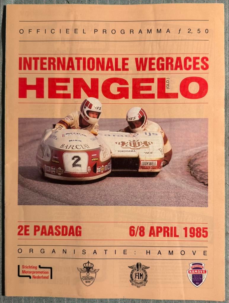 Programma 1985 wegraces Hengelo Hamove, Verzenden, Zo goed als nieuw, Motoren