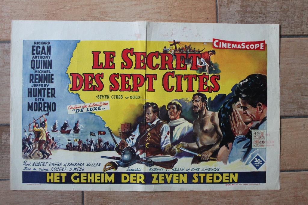 filmaffiche Seven Cities Of Gold Anthony Quinn filmposter, Verzamelen, Posters, Rechthoekig Liggend, Ophalen of Verzenden, Zo goed als nieuw