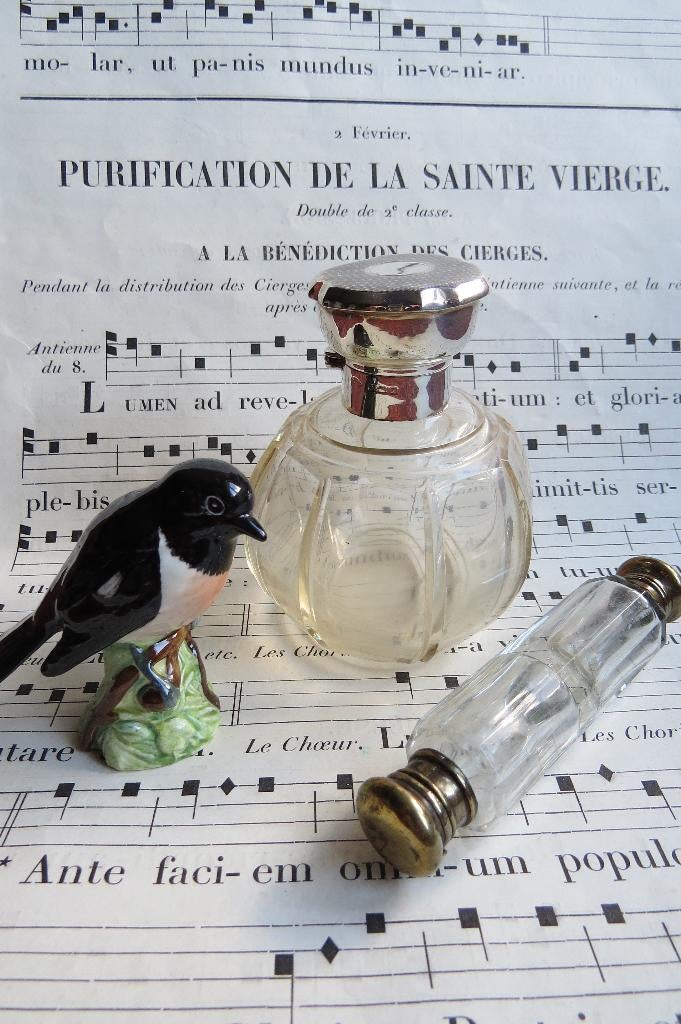 Antieke Engelse zilveren parfum fles Birmingham 1925, Ophalen of Verzenden, Zilver