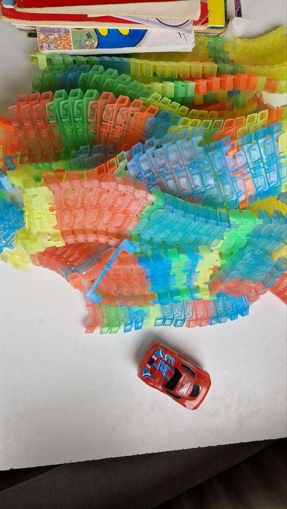 Flexibele Racebaan met Lichtgevende Auto, Ophalen of Verzenden