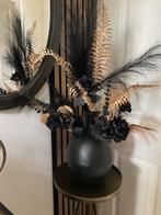 Gratis Verzenden Toetervaas met Zijden bloemen Zwart/Goud, Ophalen of Verzenden, Nieuw