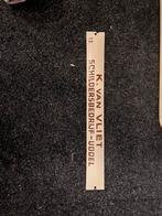 Emaille bordje K. van Vliet Schildersbedrijf Uddel, Antiek en Kunst, Ophalen