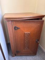 Antieke Singer naaimachine in houten kast, Ophalen