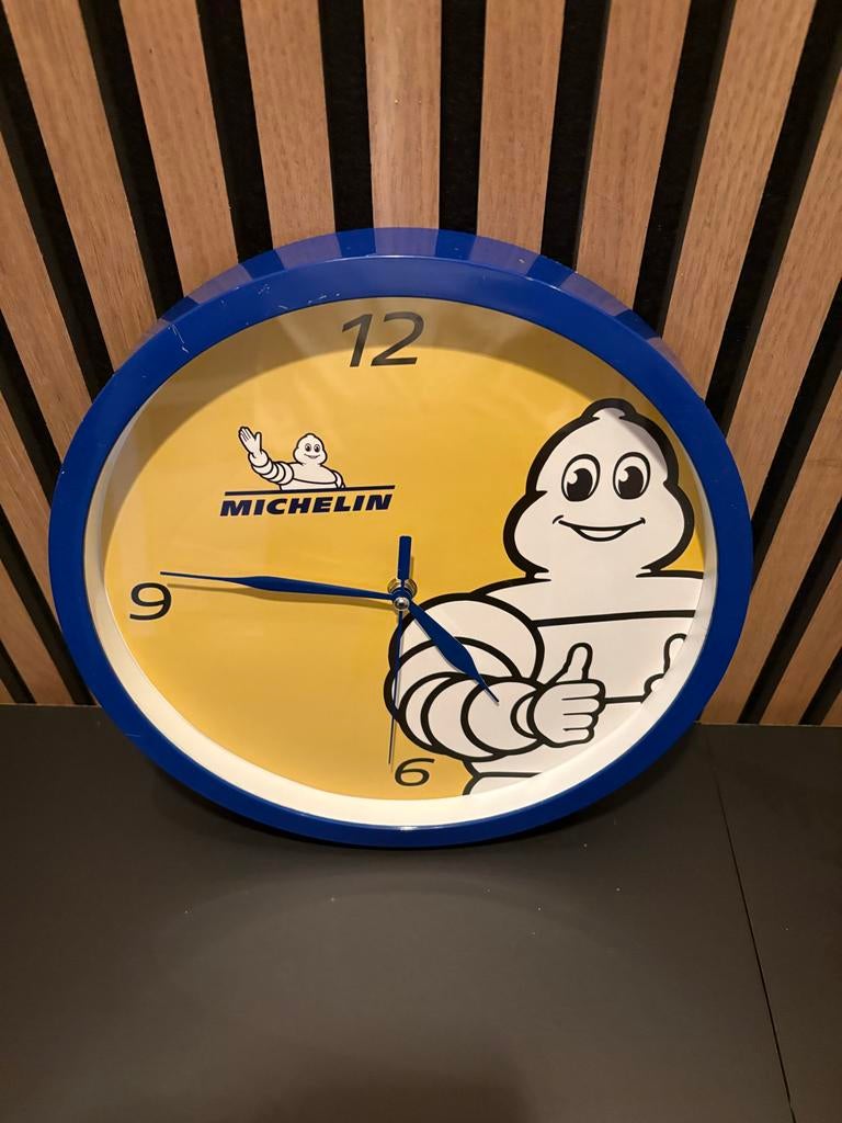 Michelin reclame wandklok origineel, Verzamelen, Verzenden, Nieuw, Gebruiksvoorwerp