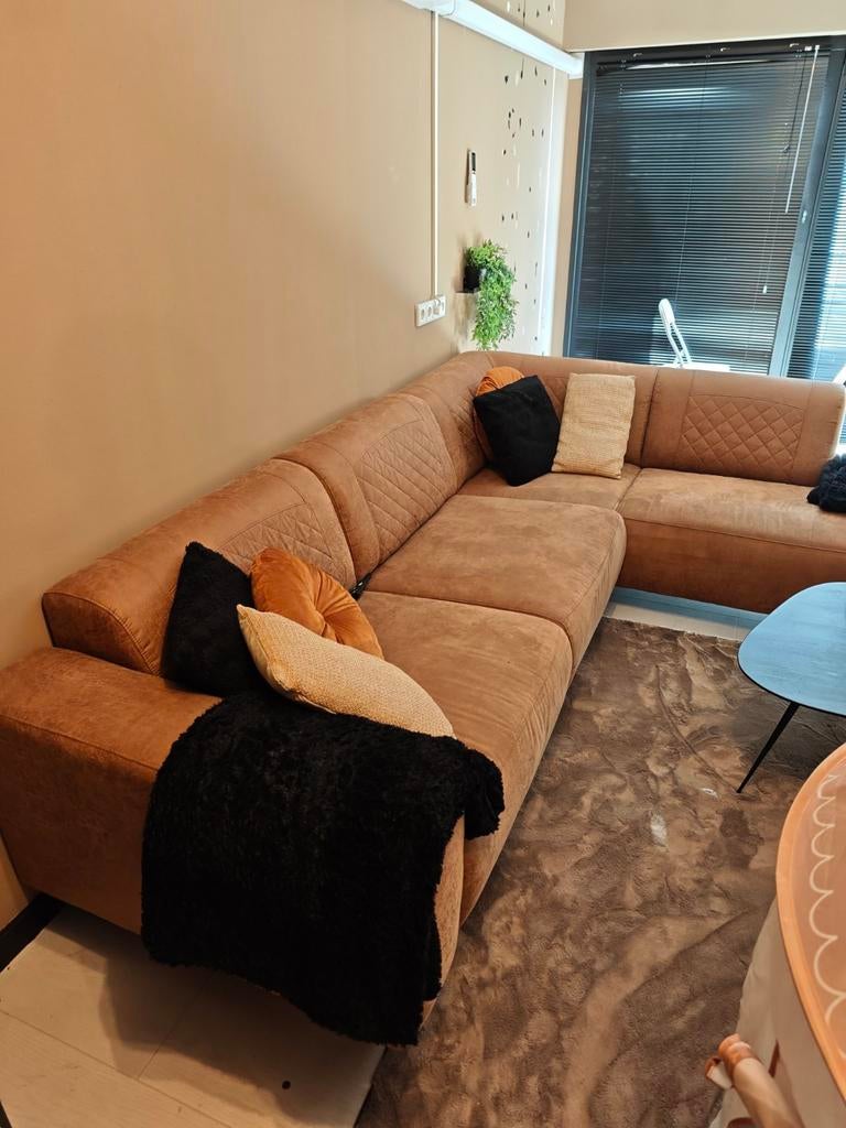 Comfortabele hoekbank - gebruikt met lichte schade, Huis en Inrichting, Banken | Bankstellen, Ophalen, Gebruikt, Vierpersoons of meer