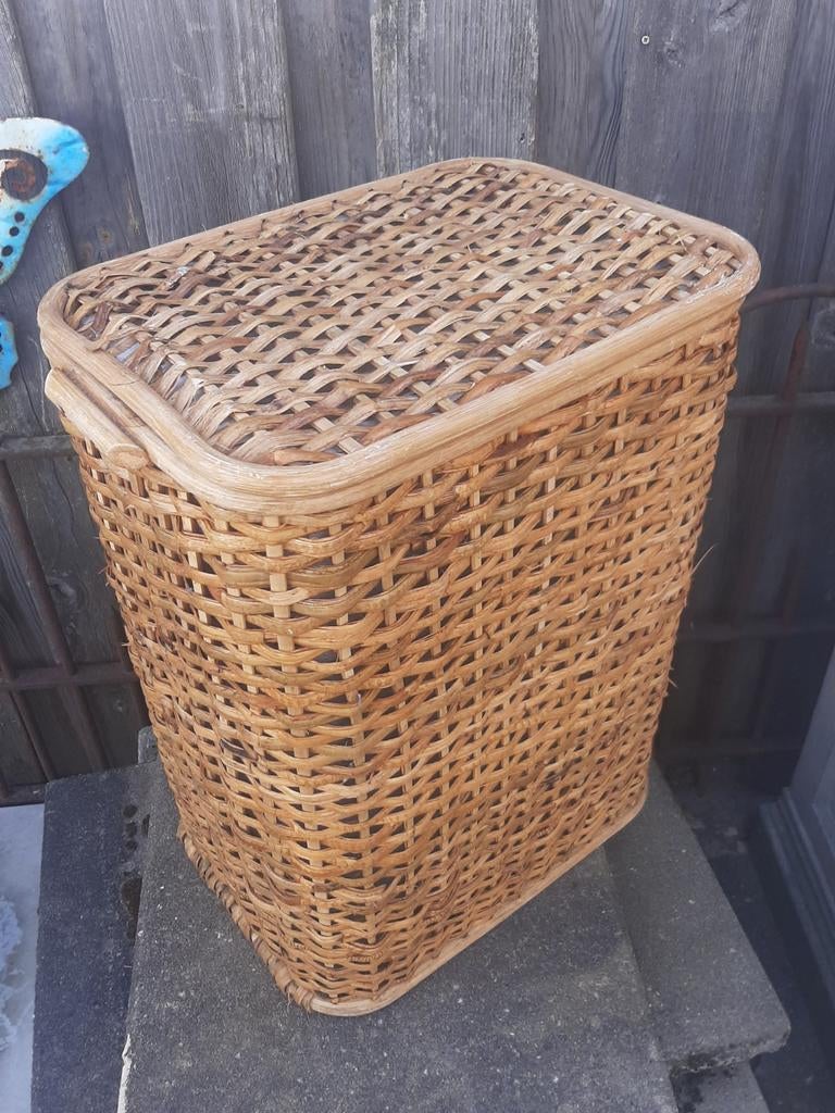 Grote rieten mand, Ophalen of Verzenden, Zo goed als nieuw, Rechthoekig, Riet