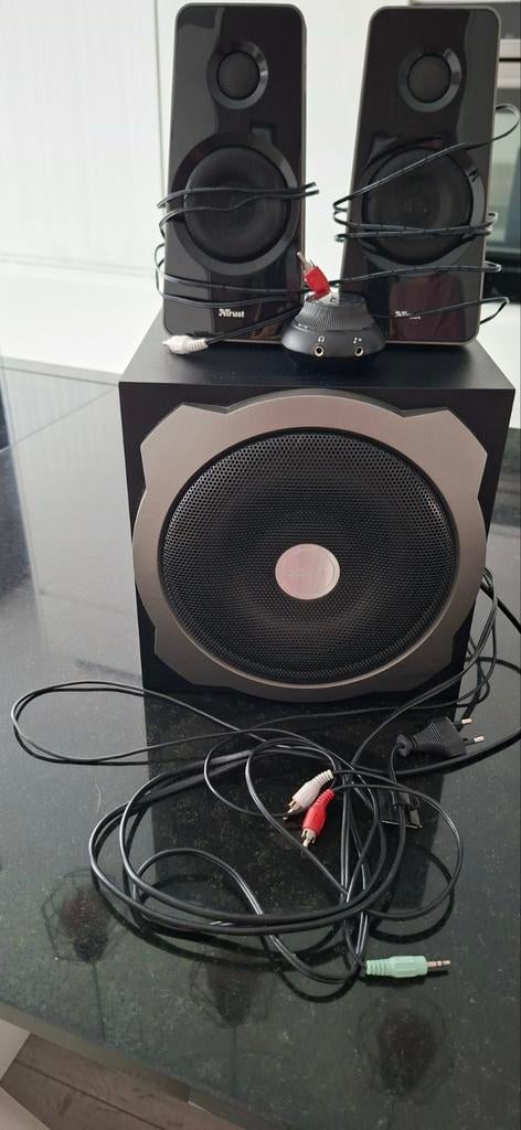 Trust subwoofer speakerset 19019-02, Computers en Software, Pc speakers, Ophalen, Gebruikt
