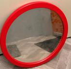 2 dehands ronde spiegel rood Hout, Huis en Inrichting, Woonaccessoires | Spiegels, Ophalen, Minder dan 50 cm, Rond, Nieuw
