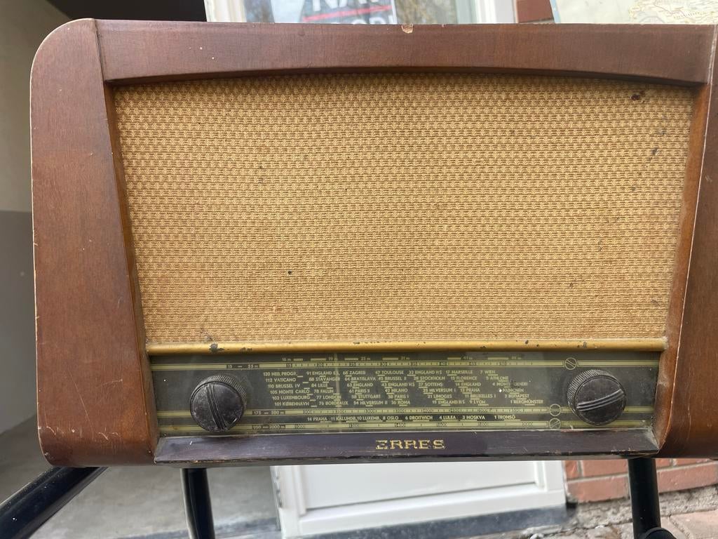 Vintage Erres Radio - Klassieke Buizenradio, Audio, Tv en Foto, Radio's, Ophalen, Gebruikt, Radio