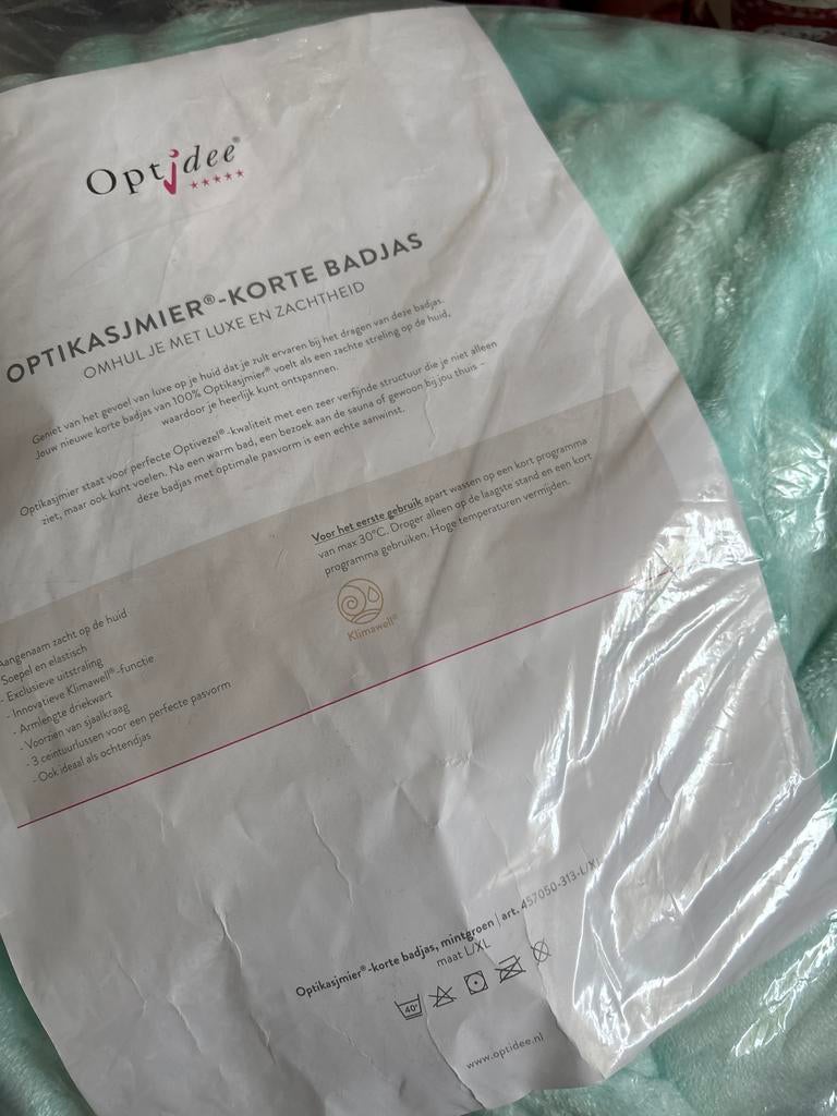 Nieuw Optidee Optikasjmier Korte Badjas L/XL, Ophalen of Verzenden, Nieuw