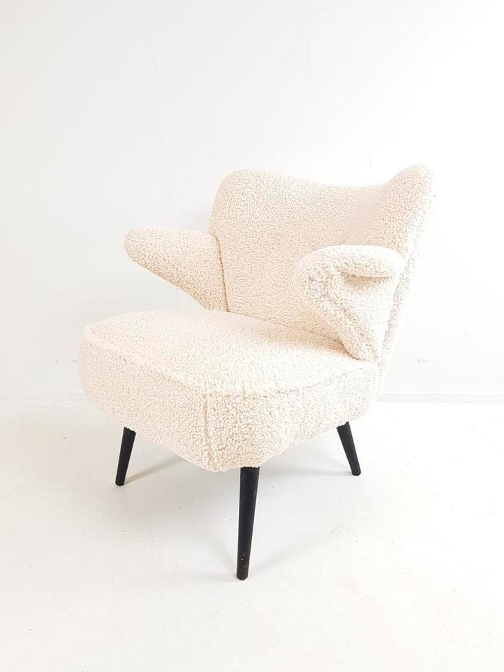 Vintage cocktail stoeltje teddy | Theo Ruth club fauteuil, Huis en Inrichting, Fauteuils, Nieuw, 50 tot 75 cm, Minder dan 75 cm