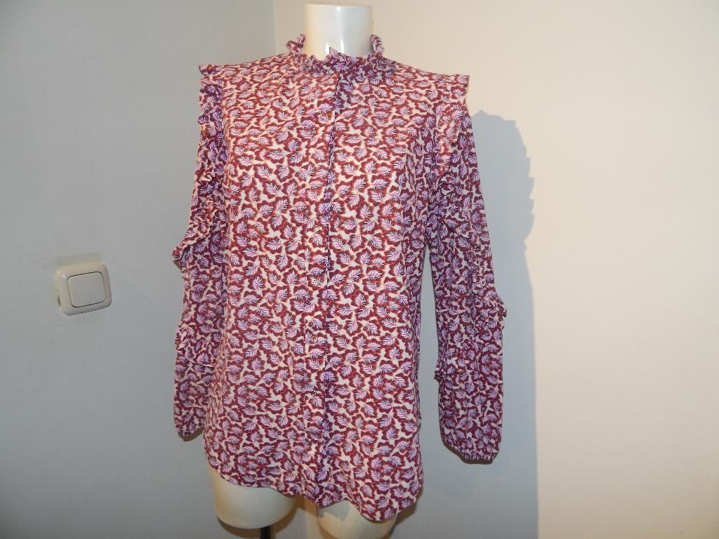 Studio Anneloes travel stof blouse drukkers print roesjes M, Maat 38/40 (M), Verzenden, Zo goed als nieuw, Overige kleuren
