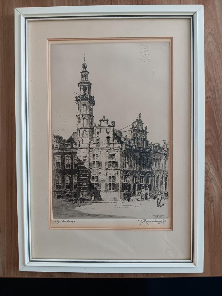 H.E. Roodenburg - Den Haag, Antiek en Kunst, Kunst | Etsen en Gravures, Ophalen of Verzenden
