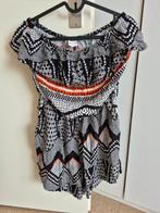 Wendy Jumpsuit Zwart/Wit/Oranje Maat S/M, Wendy, Zwart, Nieuw, Ophalen of Verzenden