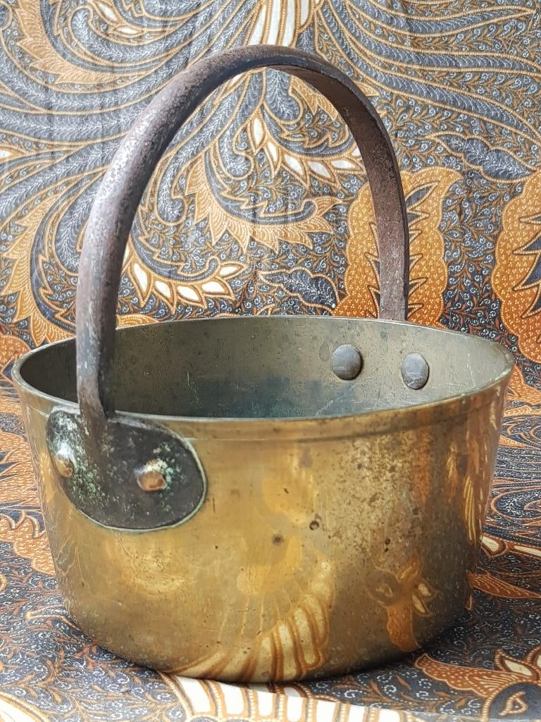 Mooie zware antieke kookpot uit Engeland van koper uit 1880., Ophalen of Verzenden, Koper