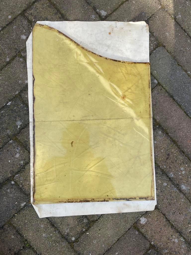 Geel/ gerookt glas voor oude binnendeuren, Huis en Inrichting, Ophalen, Gebruikt