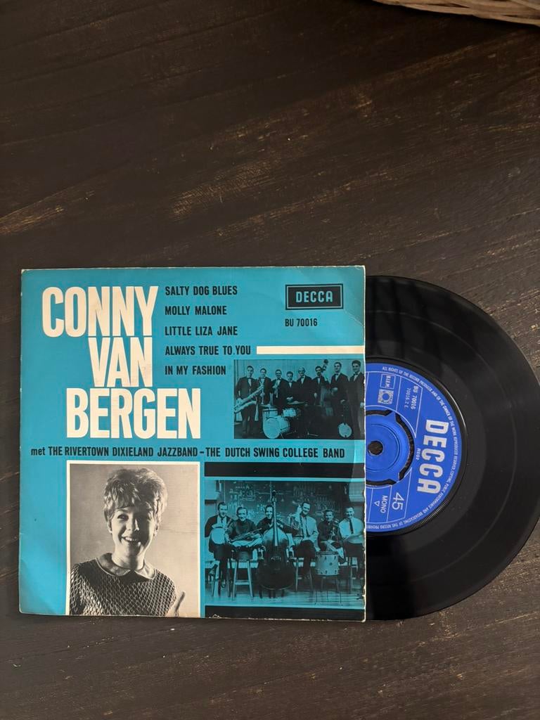 Conny van Bergen met The Rivertown Dixieland Jazzband, Cd's en Dvd's, Vinyl Singles, Overige formaten, Ophalen of Verzenden, Zo goed als nieuw