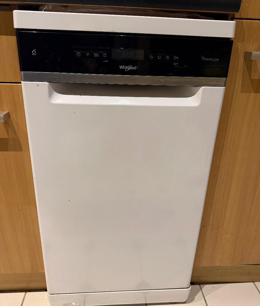 Vaatwasser Whirlpool WSFO 3T223 P / Vrijstaand (45cm), Witgoed en Apparatuur, Vaatwasmachines, Ophalen, Gebruikt, Minder dan 10 liter