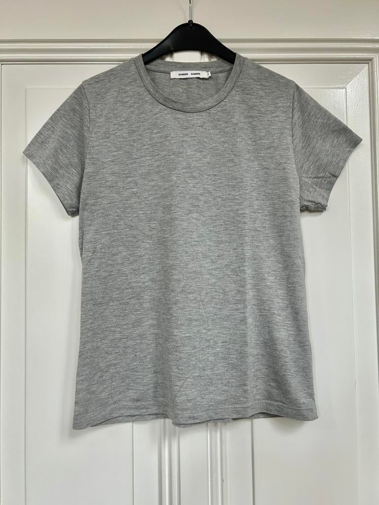 Samsoe Samsoe grijs basic shirt M, Maat 38/40 (M), Ophalen of Verzenden, Zo goed als nieuw, Korte mouw