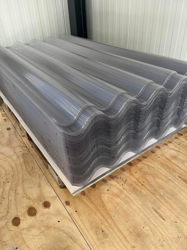 Polycarbonaat golfplaten helder 3 wandig supersterk polyonda, Kunststof, Zwart, Ophalen of Verzenden, Zo goed als nieuw