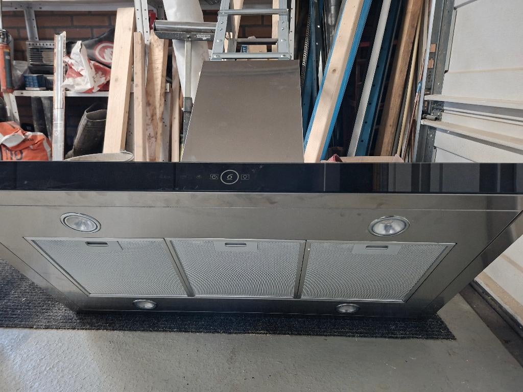 Rvs eiland afzuigkap, Ophalen, Zo goed als nieuw, Eilandschouwkap, Vrijstaand