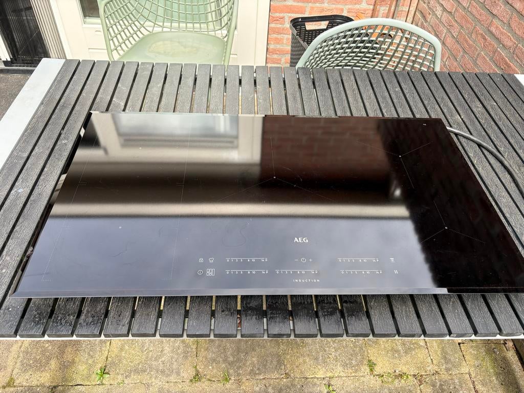 AEG Inductie Kookplaat 5 Pits - IKE95470FB, Ophalen, Zo goed als nieuw, Inbouw, Inductie