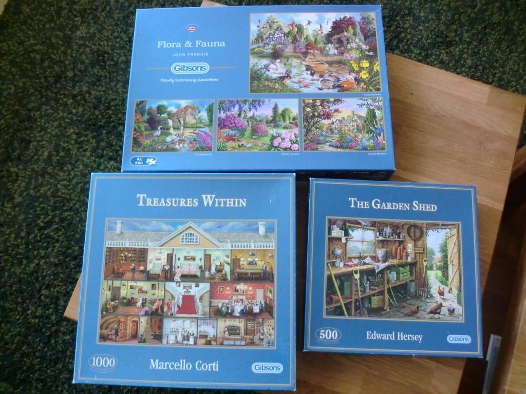 Set Gibsons legpuzzels, Hobby en Vrije tijd, Denksport en Puzzels, Ophalen of Verzenden, 500 t/m 1500 stukjes, Zo goed als nieuw