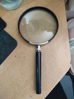 Echte Glas vergrootglas diameter 10 cm, Hobby en Vrije tijd, Vergrootglazen, Loepen en Loeplampen, Ophalen of Verzenden, Gebruikt