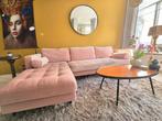 Roze Velours Hoekbank Made - 4 persoons, Ophalen, 250 tot 300 cm, Gebruikt, Minder dan 75 cm