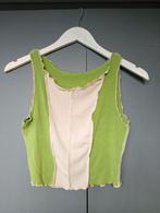 Topje mt S in groen/crème kleur , geribbeld, Ophalen of Verzenden, Zo goed als nieuw, Groen, Shein
