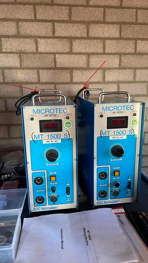 2 Microtec MT 1500 S lasapparaten met toebehoren, Ophalen, Gebruikt, 150 tot 250 ampère, Inverter