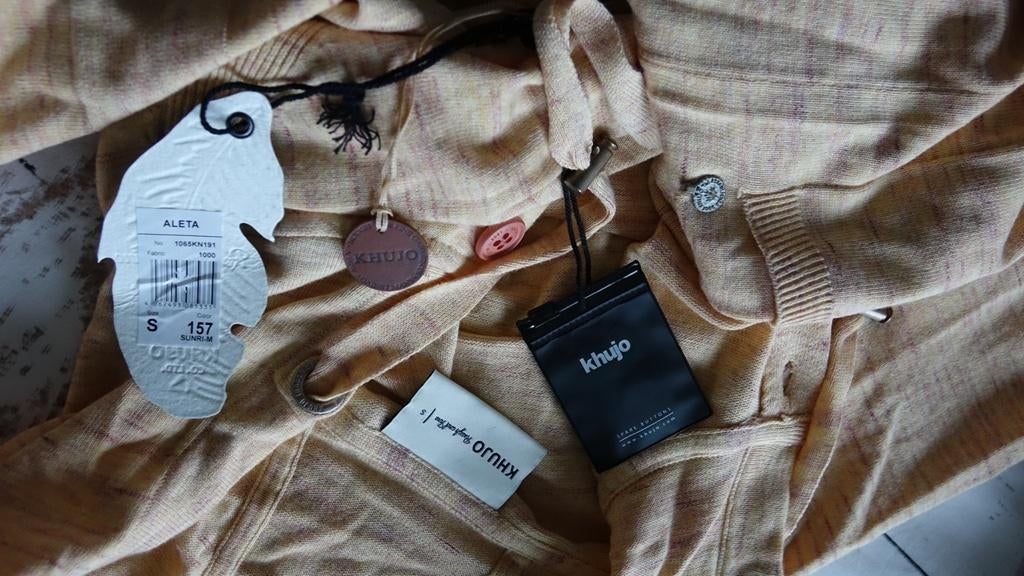 nieuw katoene KHUJO capuchon vest (was 130 euro), Kleding | Dames, Truien en Vesten, Overige kleuren, Verzenden, Nieuw, Maat 36 (S)