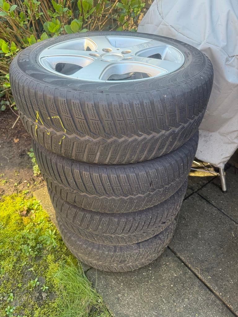 4 Mercedes C Klasse velgen 5x112 (ook A/B klasse), Ophalen of Verzenden, Gebruikt