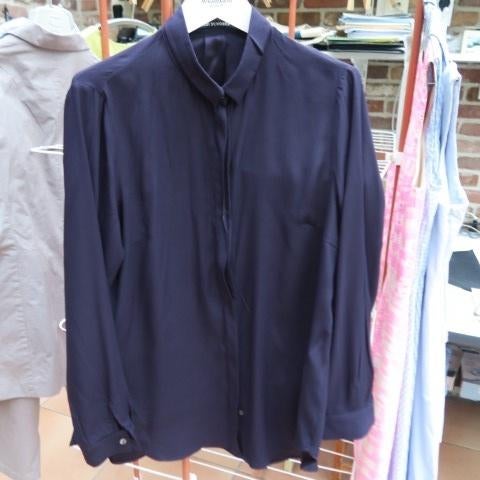 Blouse nieuw zijde donkerblauw Trixi Schober mt 40, Maat 38/40 (M), Blauw, Nieuw, Trixi Schober