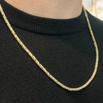 14k gouden koningsketting schakel prachtig model, Ophalen of Verzenden, Zo goed als nieuw, Goud