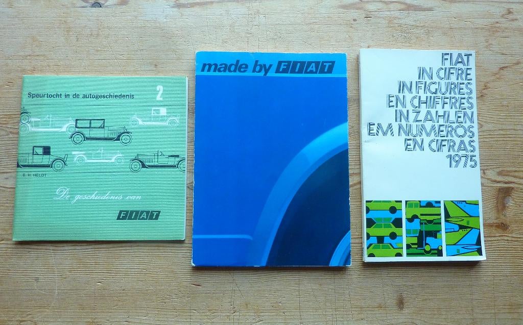 Made by Fiat + Fiat getallen + Fiat speurtocht, Gelezen, Diverse auteurs, Ophalen of Verzenden, Overige merken