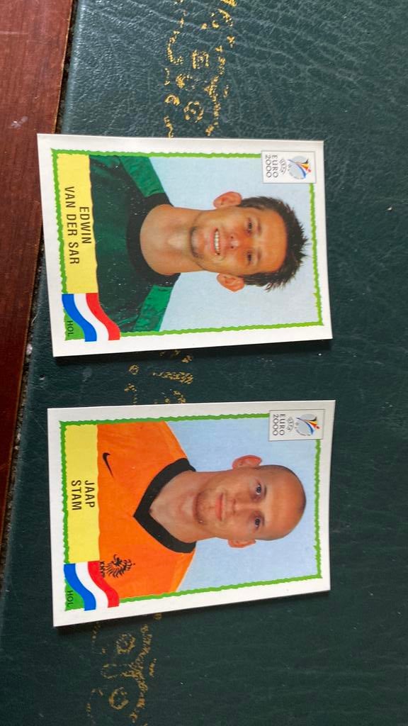 Panini euro 2000 sar en stam, Ophalen of Verzenden, Zo goed als nieuw, Buitenlandse clubs, Poster, Plaatje of Sticker
