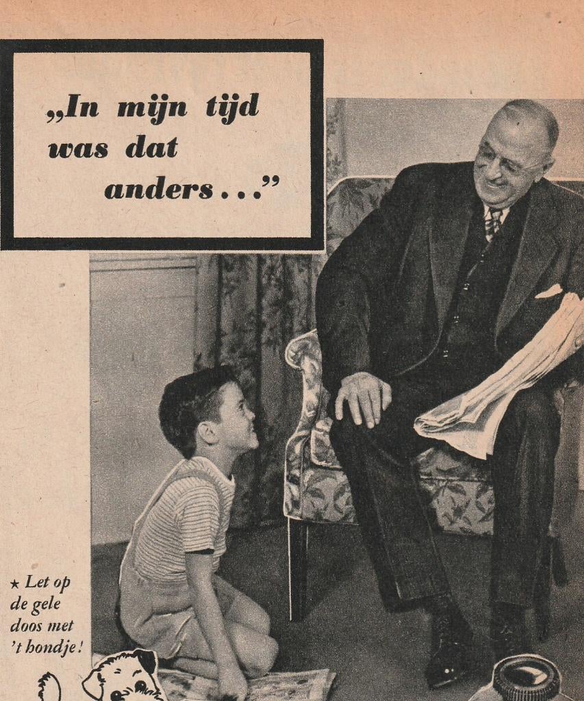 Retro reclame 1955 Medinos jongetje met z'n opa, Verzenden, Overige typen