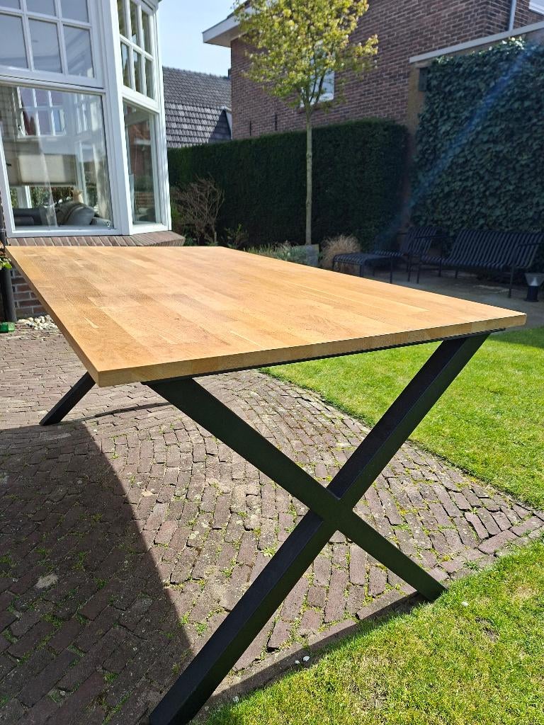 Bureau met stoel, Ophalen, Hout, Bruin, Zo goed als nieuw